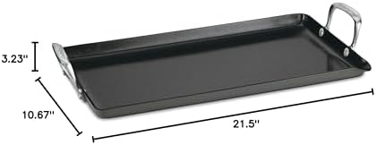 Cuisinart GG45-25 GreenGourmet Hard-Anodized Nonstick 10-Inch by 18-Inch Double-Burner Griddle, Black