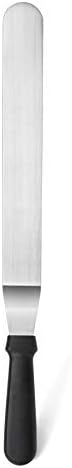 New Star Foodservice Angled Icing Spatula, 14 Inch Blade, 19 Inch Overall, Bakery-Grade Stainless Steel Offset Spatula for Large Cakes