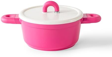 Alpstone 5QT Nonstick Stock Pot with Lid, Pink