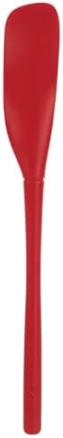 Tovolo Silicone Jar Spatula Long Handled Rubber Scraping Scooping Tool for Peanut Butter Jam Jelly Jars Blenders, Extra Long Flex Core Silicone Jar Scraper Dishwasher Safe BPA Free, Cayenne Red