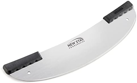 New Star 50646 Commercial Grade Stainless Steel Rocker-Style Deluxe Pizza Knife, 20-Inch