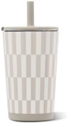 HydroJug Everyday Tumbler 14 oz, Ceramic-Lined Straw Cup, Latte
