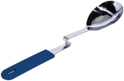 Souper Cubes Stainless Steel Spoon with Silicone Grip & Pot Hook, Blueberry