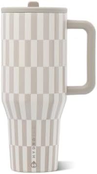 HydroJug Traveler 40oz, Insulated Tumbler with Handle & Straw, Latte