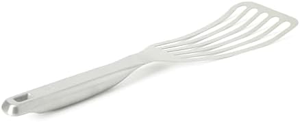 Calphalon Prime Slotted Spatula, Slotted Fish Turner, Stainless Steel Kitchen Flipping Spatula, Flexible Heavy-Gauge Heat Resistant for Seafood, Weighted Handle for Control