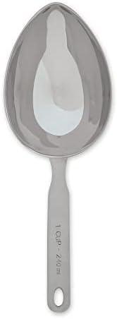 RSVP International Endurance Stainless Steel Measuring Scoop Collection, Oval, 1-Cup