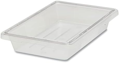 Rubbermaid Commercial Products Food Storage Box/Tote, 5 Gallon, Clear, for Restaurant/Kitchen/Cafeteria