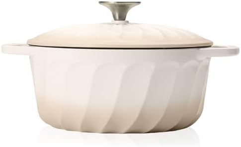 Enameled Cast Iron Dutch Oven Pot with Lid, 6 QT Large Dutch Oven
