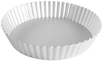 Fat Daddio's PFT-102 Round Fluted Tart Pan, 10 x 2 Inch