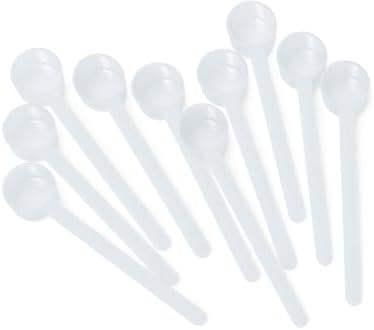 9 mL (9 CC) Long Handle Plastic Measuring Spoon for Coffee, Protein Powder, Pet Food, Spices, Grains, Dry Goods – Food-Grade BPA-Free (Pack of 10)