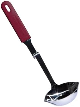 Souper Cubes Soup Ladle Stainless Steel with Patented Pot Hook, Cranberry