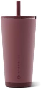 HydroJug Everyday Tumbler 20 oz, Ceramic-Lined Straw Cup, Canyon Rose