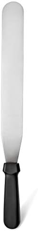 New Star Foodservice Straight Icing Spatula, 12 Inch Blade, 17 Inch Overall, Bakery-Grade Stainless Steel Cake Frosting Spatula