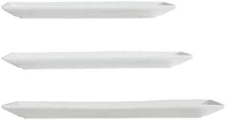 Amazon Basics 3-Piece Porcelain Serving Platters, Oven Safe, for Entertaining, Appetizer, Dinner, Dessert, 12.75 inch, 11 inch, 10 inch, White
