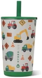HydroJug Everyday Tumbler 14 oz, Ceramic-Lined Straw Cup, Under Construction