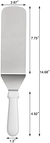 New Star Foodservice Commercial Grade Plastic Handle Flexible Grill Turner/Spatula, 14.5-Inch, White