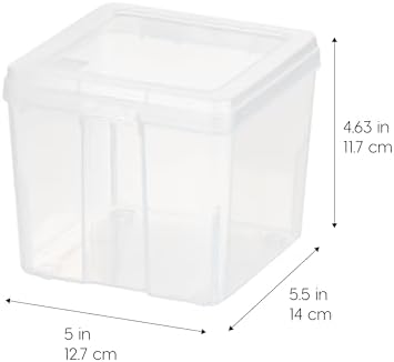 IRIS USA Food Storage Containers Set, 1.3 Qt - 10 Pack, Food Grade Plastic