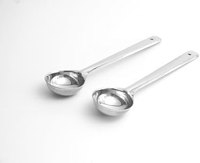 28cm Soup Ladle Stainless Steel (Pack of 2) - Deep Metal Ladle for Cooking & Serving - Heavy Duty Kitchen Ladel - Dishwasher Safe Stainless Steel Ladle for Soups & Stews