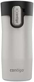 Contigo AUTOSEAL West Loop Vacuum-Insulated Stainless Steel Travel Mug with Easy-Clean Lid, 12oz, Salt Frosted Pearl