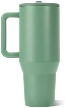 HydroJug Traveler 40oz, Insulated Tumbler with Handle & Straw, Sage