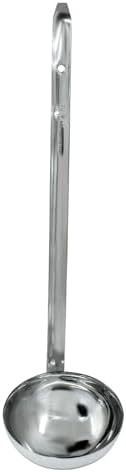 1Pc 6 oz Ladle, Stainless Steel Ladle Long Handle with Hook, Metal for Sauces, Soup