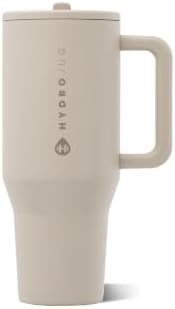 HydroJug Traveler 32oz, Insulated Tumbler with Handle & Straw, Dune