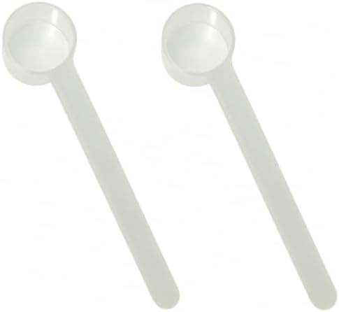 1 Teaspoon (1/3 Tablespoon | 5 mL) Long Handle Plastic Measuring Spoon for Coffee, Protein Powder, Pet Food, Spices, Grains, Dry Goods – Food-Grade BPA-Free (Pack of 2)