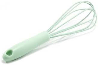 Mini Whisks 6 inch silica gel Whisk, Hand Egg Mixer for Flour Cake Egg, Kitchen Cooking Baking Use Whisk (Macaron Green)