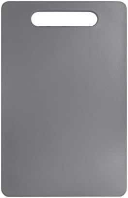 Fotouzy Plastic Utility Cutting Board with Handles, Food Safe PP Material, BPA Free, Dishwasher Safe, Thick Chopping Board, Large Size, Easy Grip Handle, for Kitchen (Gray), 15.5" X 10"