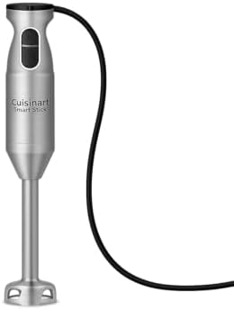 Cuisinart Smart Stick Two-Speed Corded Hand Blender, Powerful Immersion Blender with 300-Watt Motor Blends Shakes, Smoothies, Puree, Baby Food, Soups & Sauces, CSB-175SVP1, Silver