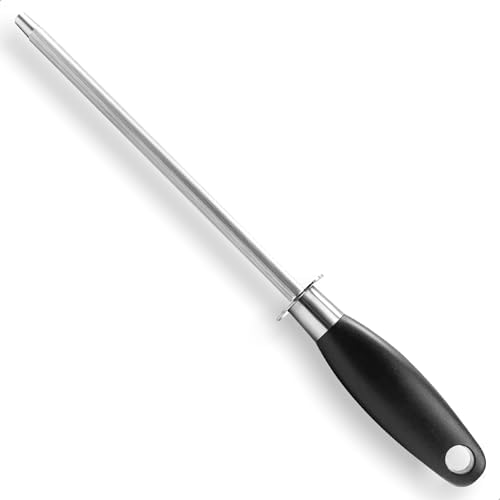 MOJOTORY Knife Sharpener Rod, Honing Steel, 8 Inch