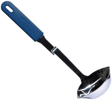 Souper Cubes Soup Ladle Stainless Steel with Patented Pot Hook, Blueberry