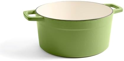Martha by Martha Stewart 5 QT European Enameled Cast Iron Dutch Oven w/Lid - Bay Leaf