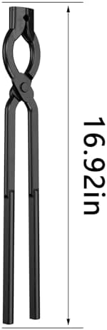 Blacksmith Tongs Set, 17 Inch Carbon Steel Forging Tongs, 1-Piece Professional Blacksmithing Tools for Beginners and Expert Craftsmen