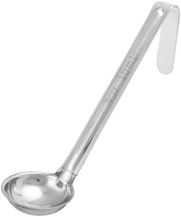 Winco 1/2 oz Red Stainless Steel Ladle