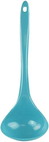 Reston Lloyd Melamine Soup Ladle Kitchen Utensil, Premium Quality Utensil with Heat Resistant Ergonomic Handle, Durable BPA-Free Plastic, 10.5 inch long, 6pc Set, Aqua-Blue