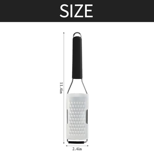 Cambom Cheese Grater Lemon Zester, Graters for Parmesan Cheese, Lemon, Citrus, Garlic, Nutmeg, Chocolate, Fruits, Vegetables, Ginger, Vegetable & Cheese Shredder with Stainless Steel Coarse Blade