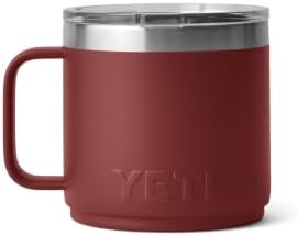 YETI Rambler 14 oz Ceramic Lined Stackable Mug, Stag Red