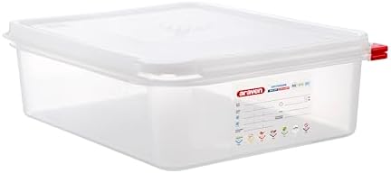 Araven Airtight Container, Food Pan with Lid for Storage in Kitchen and Restaurant, 1/2 GN 4" Deep, 1 Count, Clear