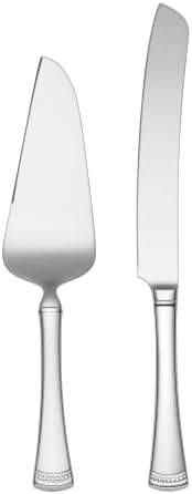 Lenox Portola Silverware Cake Knife & Server Dessert Set, 2-Piece, Flatware