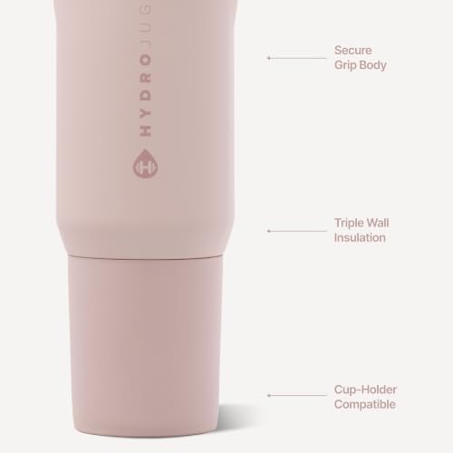 HydroJug Sport 20 oz Insulated Stainless Steel Water Bottle, Dusty Rose