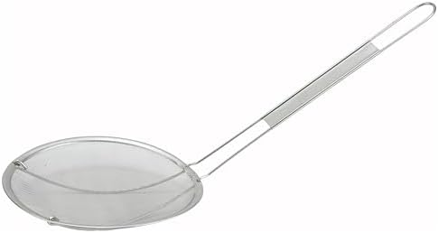 Winco 6" Fine Mesh Stainless Steel Strainer, Deep Bowl