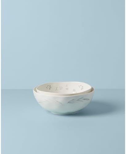 Lenox Oyster Bay 2-Piece Nesting Serving Bowls, 5.50 LB, White