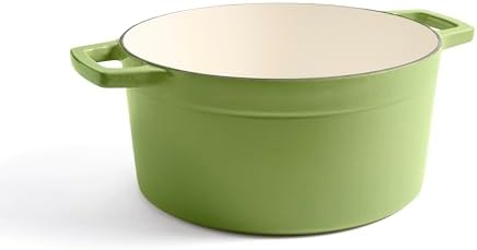 Martha by Martha Stewart 7 QT European Enameled Cast Iron Dutch Oven w/Lid - Bay Leaf