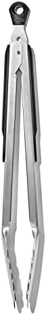 OXO Good Grips 12-Inch Stainless-Steel Locking Tongs & Good Grips 9-Inch Locking Tongs with Nylon Heads