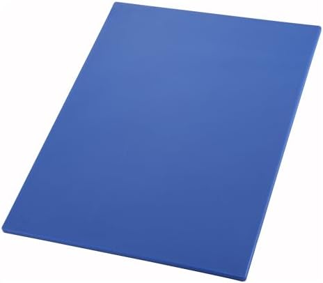 Winco 18" x 24" Blue Heavy-Duty Plastic Cutting Board, Medium (Set of 6)