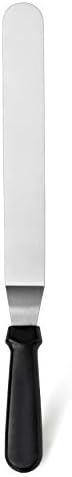 New Star Foodservice Angled Icing Spatula, 12 Inch Blade, 17 Inch Overall, Bakery-Grade Stainless Steel Offset Cake Decorating Spatula