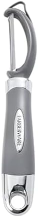 Farberware Professional Euro Vegetable Peeler with Ergonomic Handle, Razor-Sharp Stainless Steel Swivel Blade for Fruits and Vegetables, Dishwasher Safe, Jewel Grey