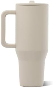 HydroJug Traveler 32oz, Insulated Tumbler with Handle & Straw, Dune