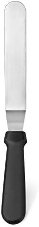 New Star Foodservice Angled Icing Spatula, 8 Inch Blade, 13 Inch Overall, Bakery-Grade Stainless Steel Offset Cake Decorating Spatula